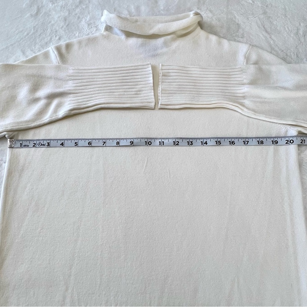 French Connection Sweater Babysoft Roll Neck Jumper Winter White Ivory XL - Picture 13 of 15